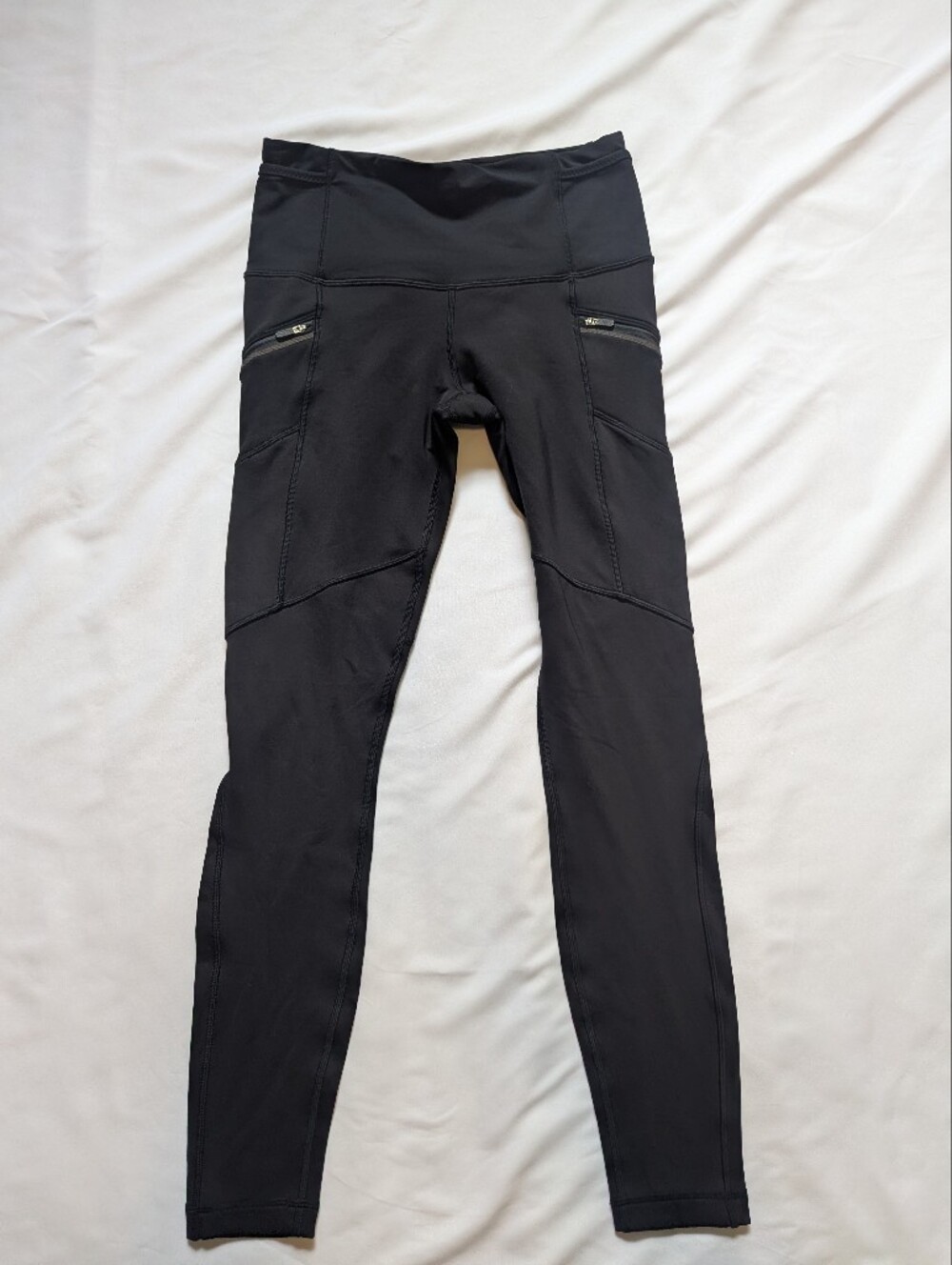 Lululemon Black Leggings With Zipper Pockets Size 6